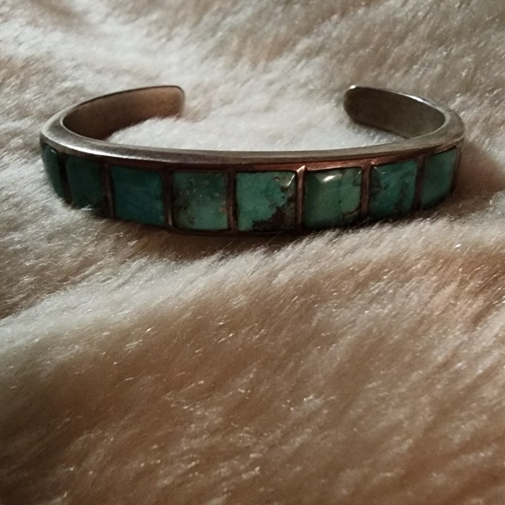 Vintage Sterling Turquoise Bracelet